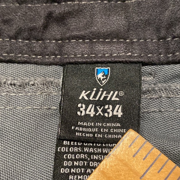 KUHL 'The Law' Vintage Patinadye Full Style Canvas Pants Carbon W34 x L34 TALL - Picture 9 of 12